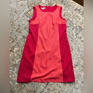 Evan picone color block pink shift dress size 12